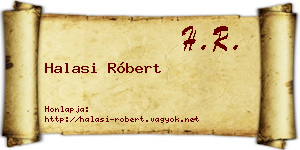 Halasi Róbert névjegykártya