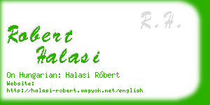 robert halasi business card